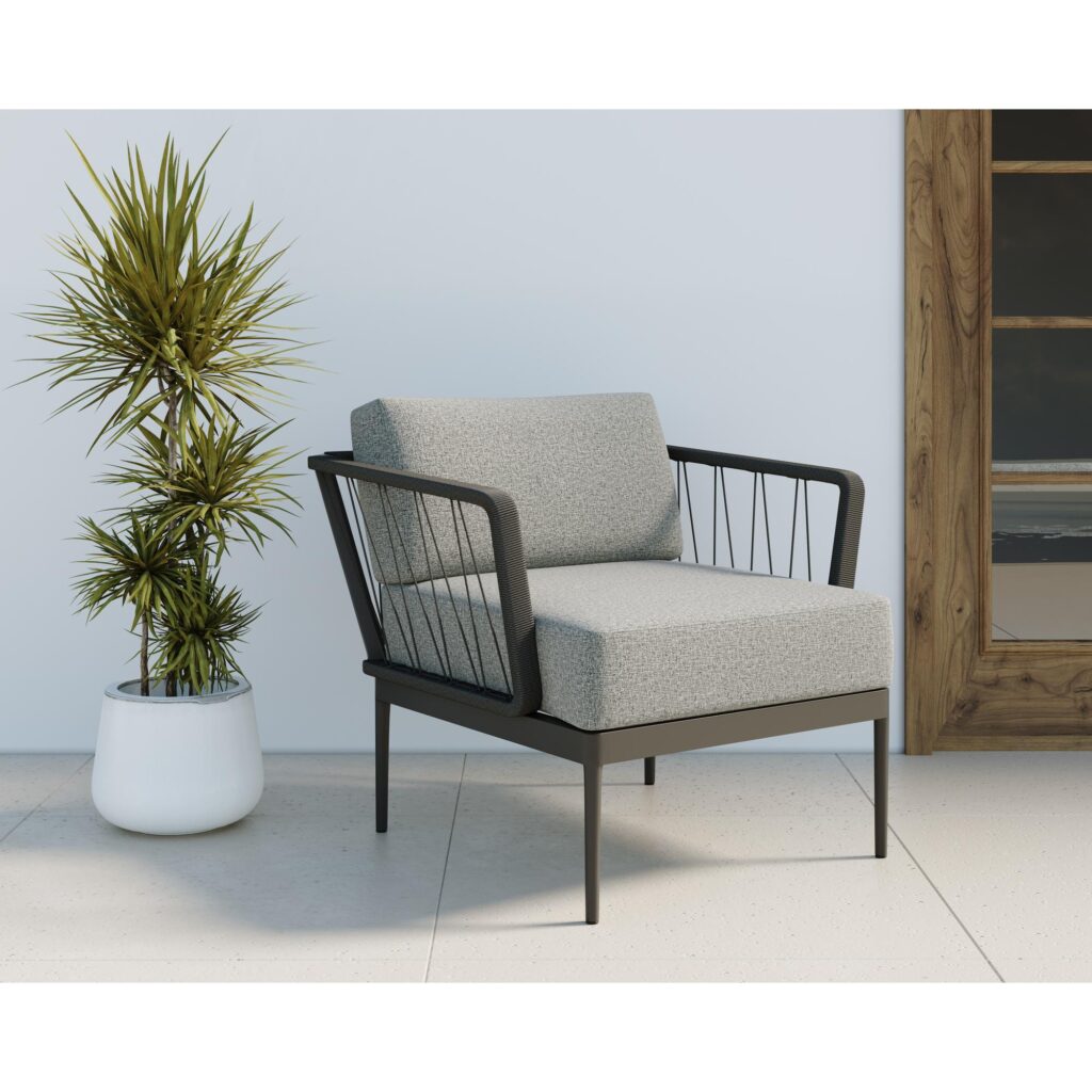 Catania Armchair - Dark Grey - Copacabana Grey - Image 5