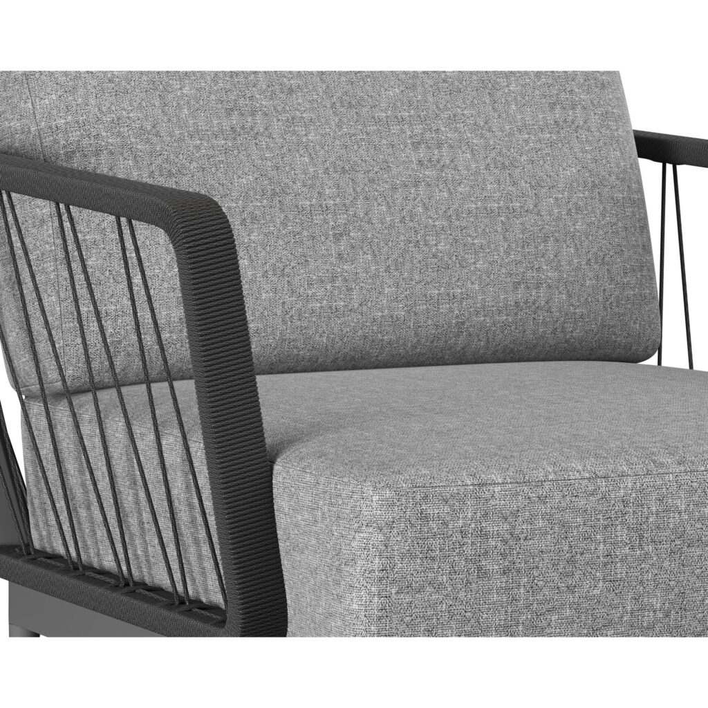 Catania Armchair - Dark Grey - Copacabana Grey - Image 7