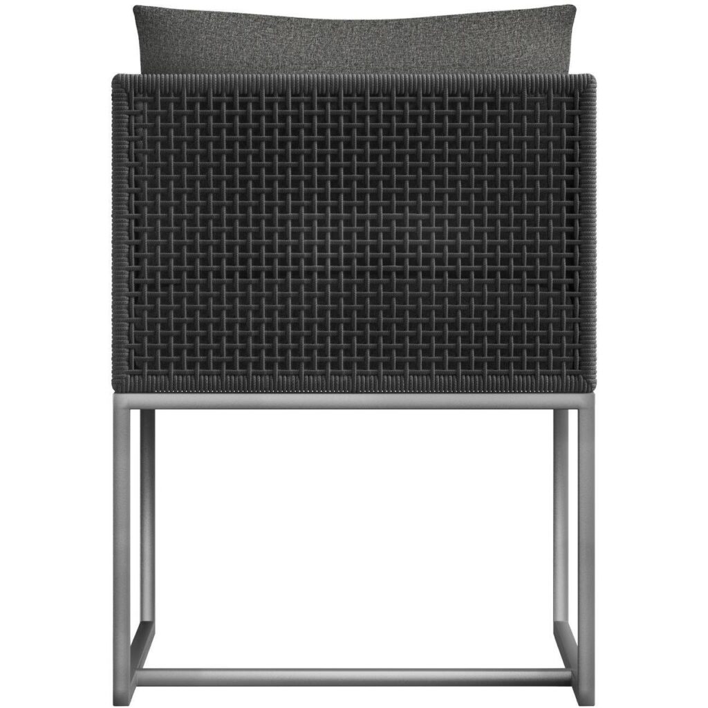 Crete Dining Armchair - Dark Grey - Gracebay Grey - Image 4