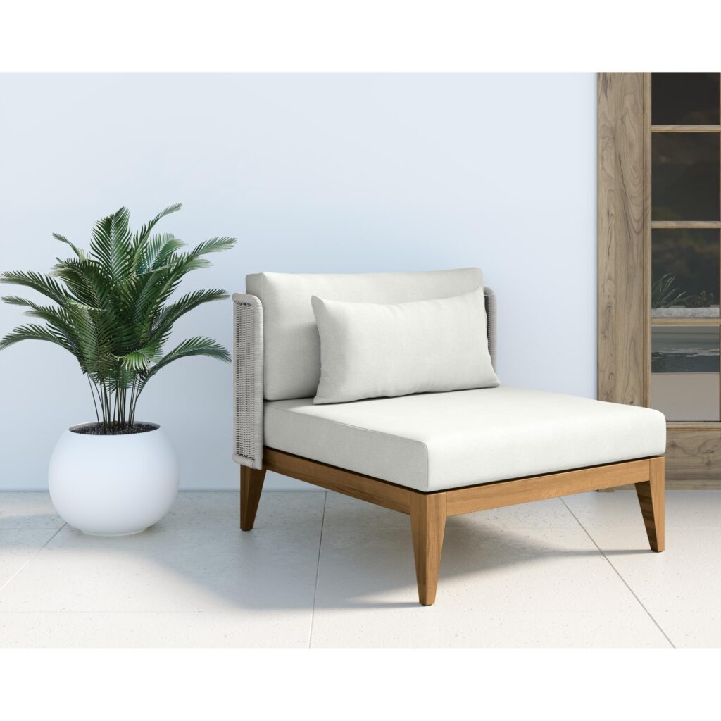 Ibiza Armless Chair - Natural - Stinson White - Image 6