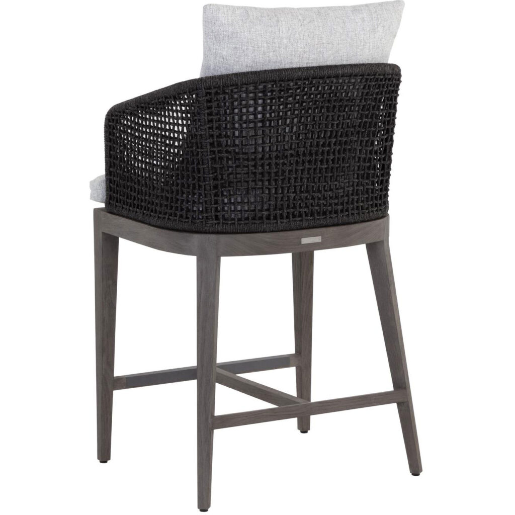 Capri Counter Stool - Smoke Grey - Copacabana Marble - Image 3