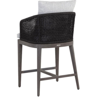 Capri Counter Stool - Smoke Grey - Copacabana Marble 109527 109527 CAPRI COUNTER STOOL SMOKE GREY COPACABANA MARBLE 3