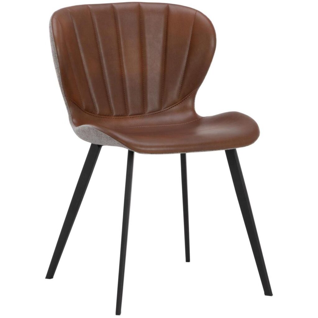 Arabella Dining Chair - Bravo Cognac / November Grey