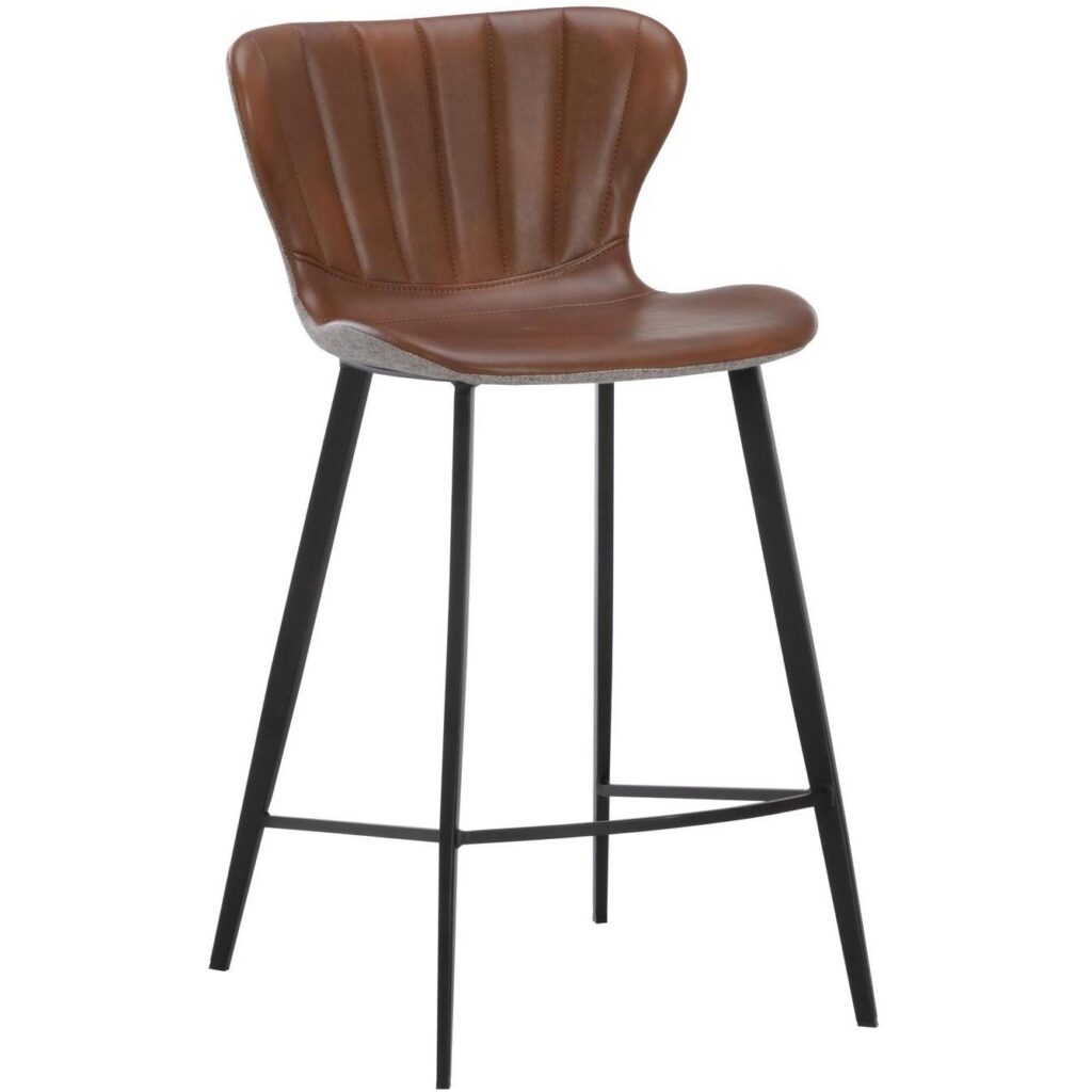 Arabella Counter Stool - Bravo Cognac / November Grey