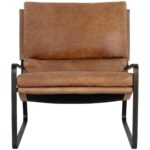 Zancor Lounge Chair - Gunmetal - Tan Leather 9 Zancor Lounge Chair - Gunmetal - Tan Leather 109559 109559 ZANCOR LOUNGE CHAIR TAN LEATHER 1