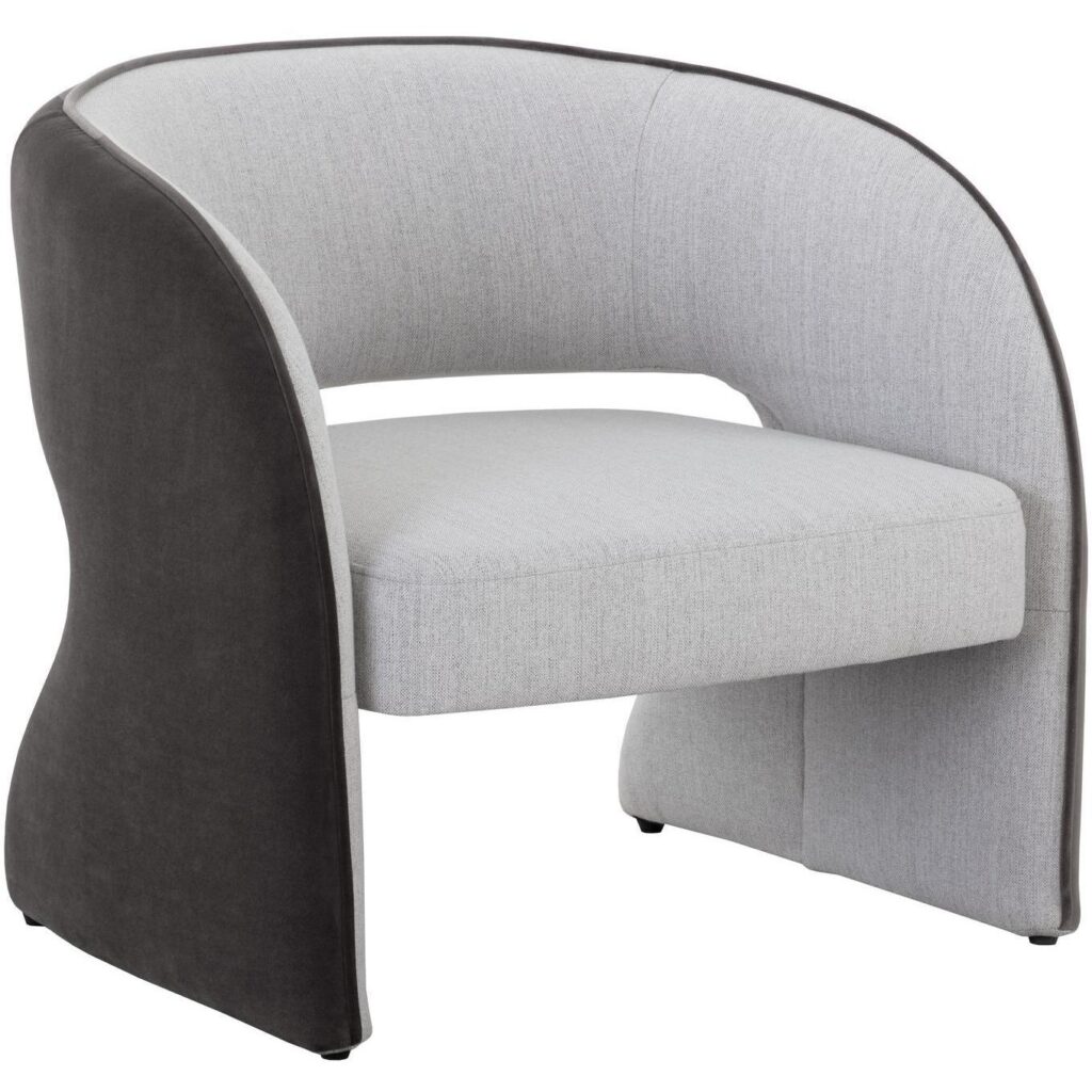 Rosalia Lounge Chair - Mina Light Grey / Meg Ash