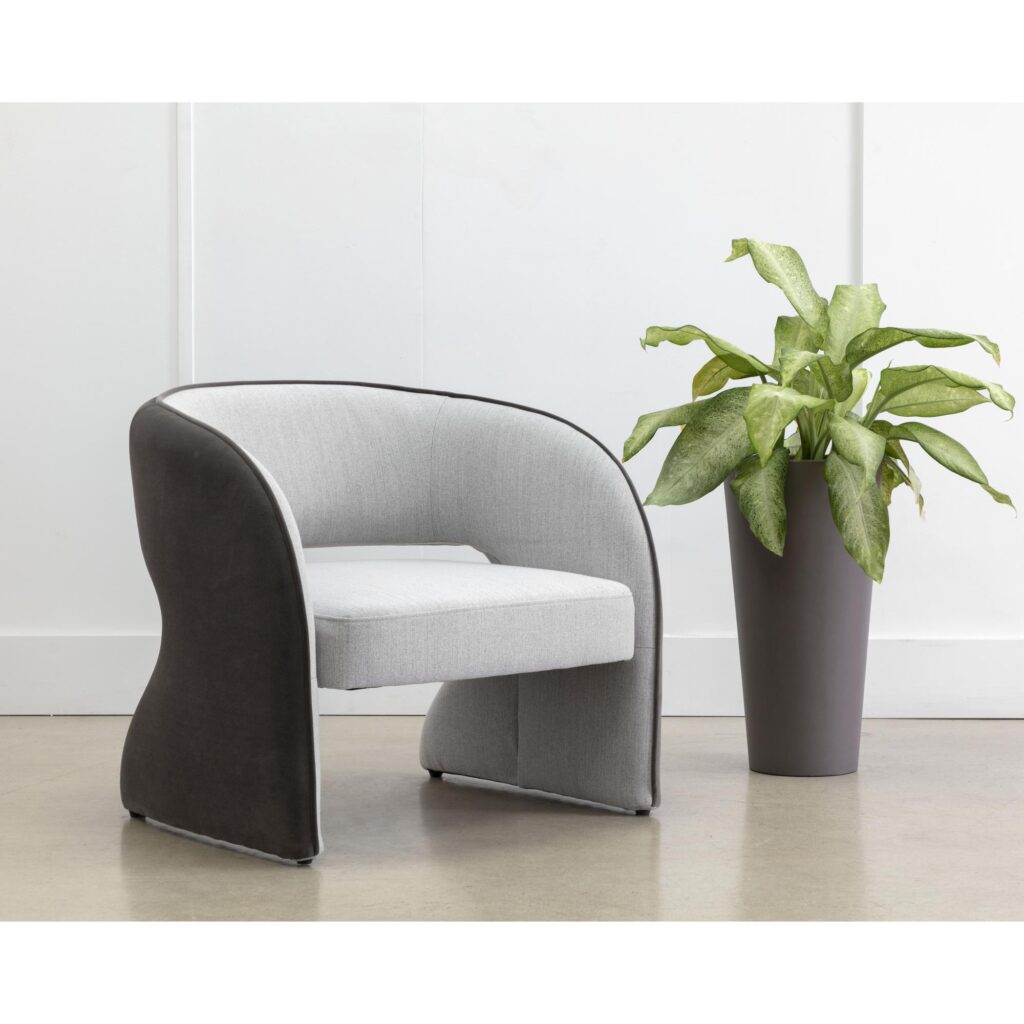 Rosalia Lounge Chair - Mina Light Grey / Meg Ash - Image 5