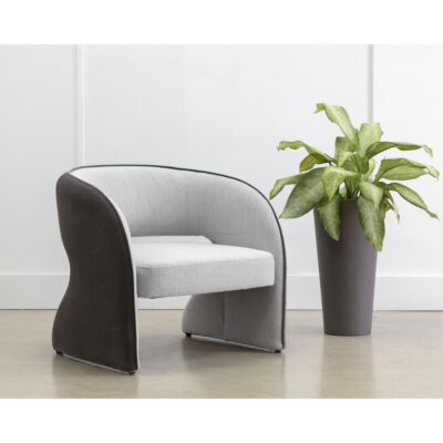 Rosalia Lounge Chair - Mina Light Grey / Meg Ash 109584 109584 ROSALIA LOUNGE CHAIR MINA LIGHT GREY MEG ASH 5