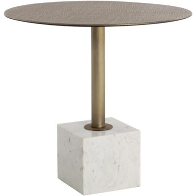 Kata Bistro Table - White Marble - 32" 109639 109639 KATA BISTRO TABLE WHITE MARBLE 32 1