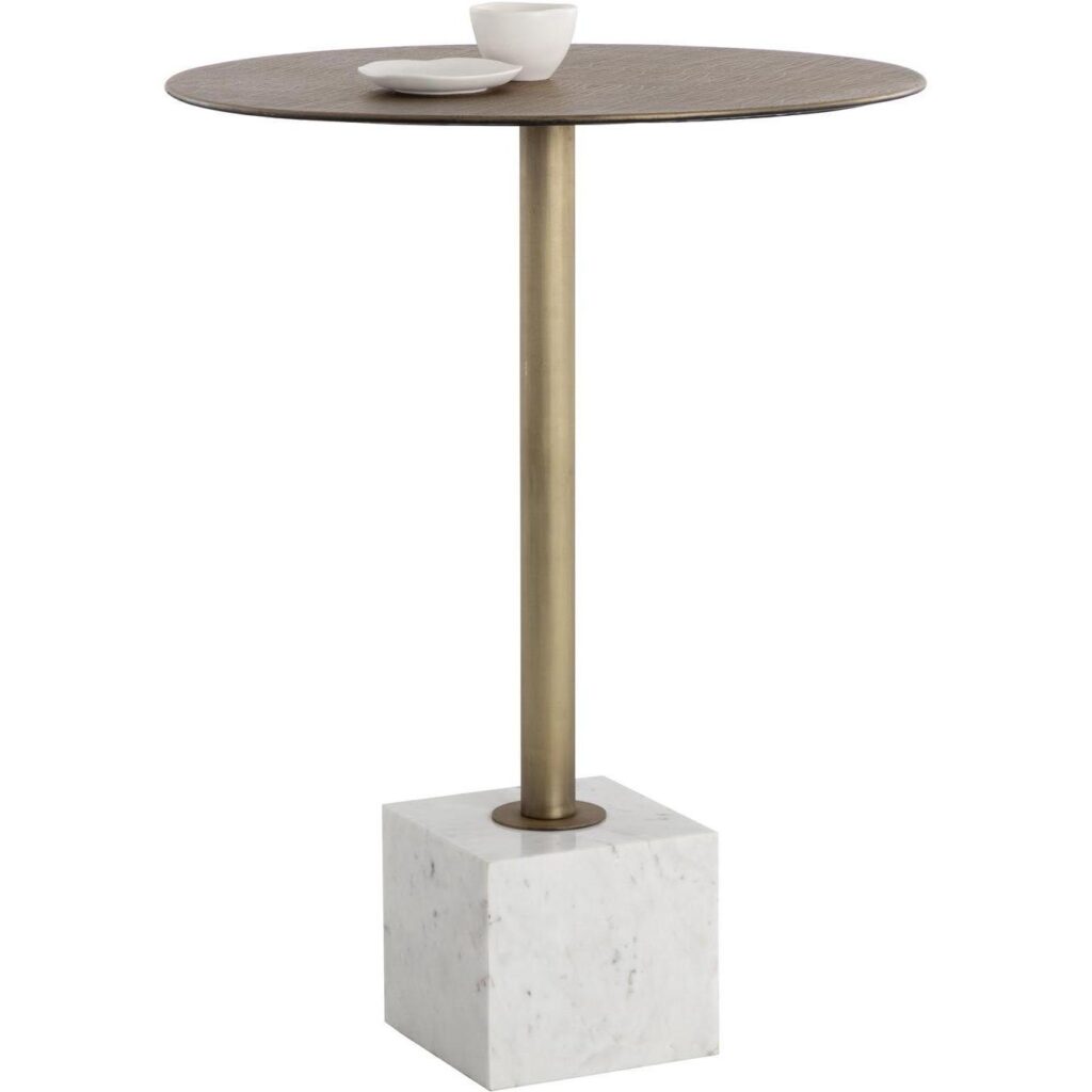 Kata Bar Table - White Marble