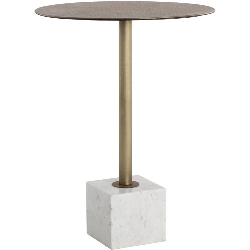 Kata Bar Table - White Marble - Image 2