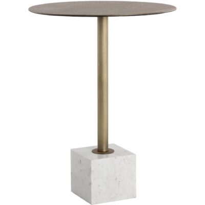 Kata Bar Table - White Marble 109641 109641 KATA BAR TABLE WHITE MARBLE 1