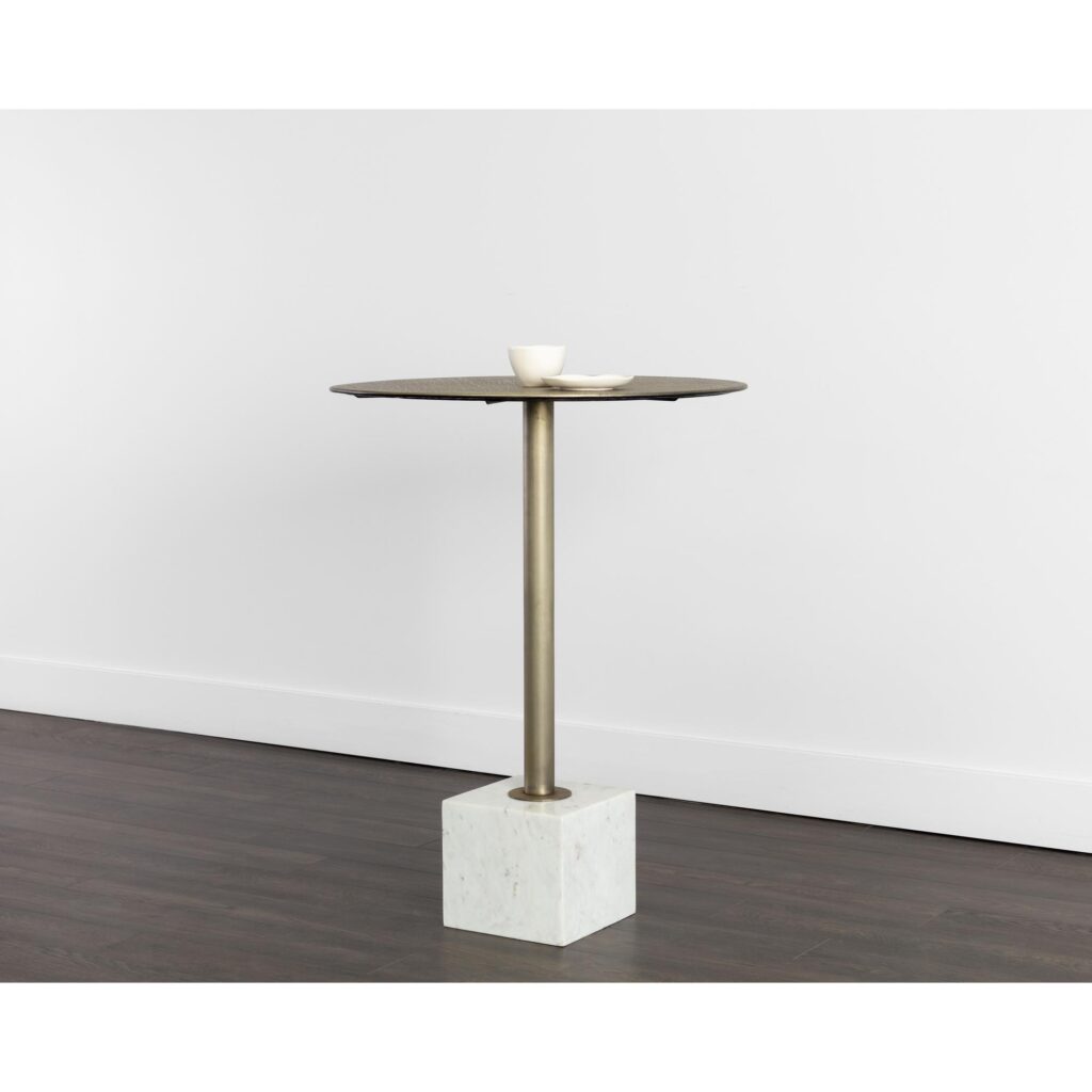 Kata Bar Table - White Marble - Image 5