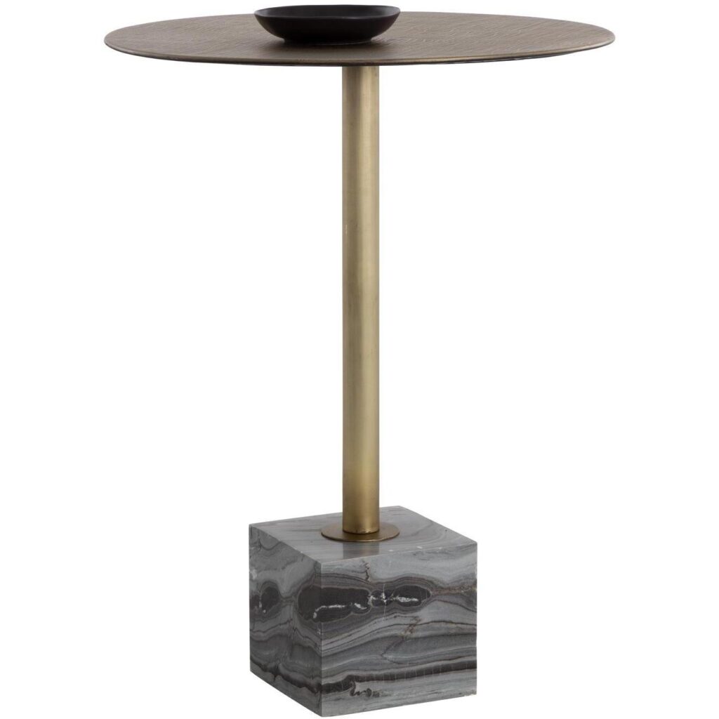 Kata Bar Table - Grey Marble