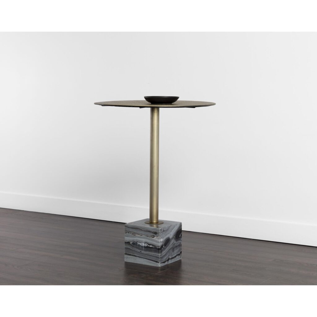 Kata Bar Table - Grey Marble - Image 5