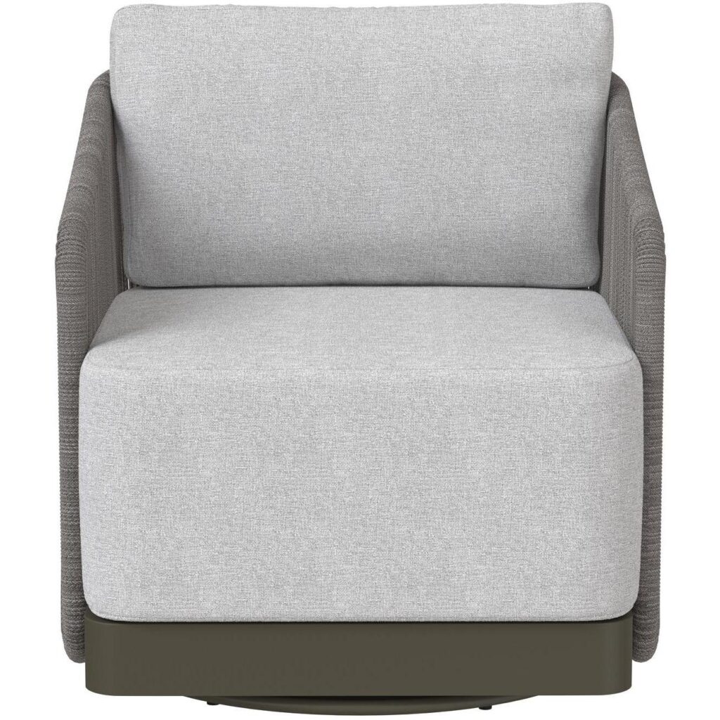 Allariz Swivel Armchair - Warm Grey - Gracebay Light Grey - Image 2