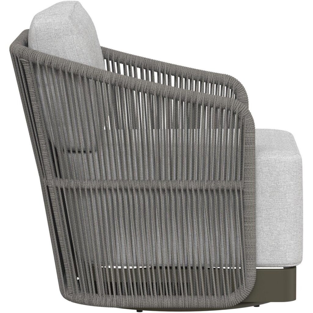 Allariz Swivel Armchair - Warm Grey - Gracebay Light Grey - Image 3