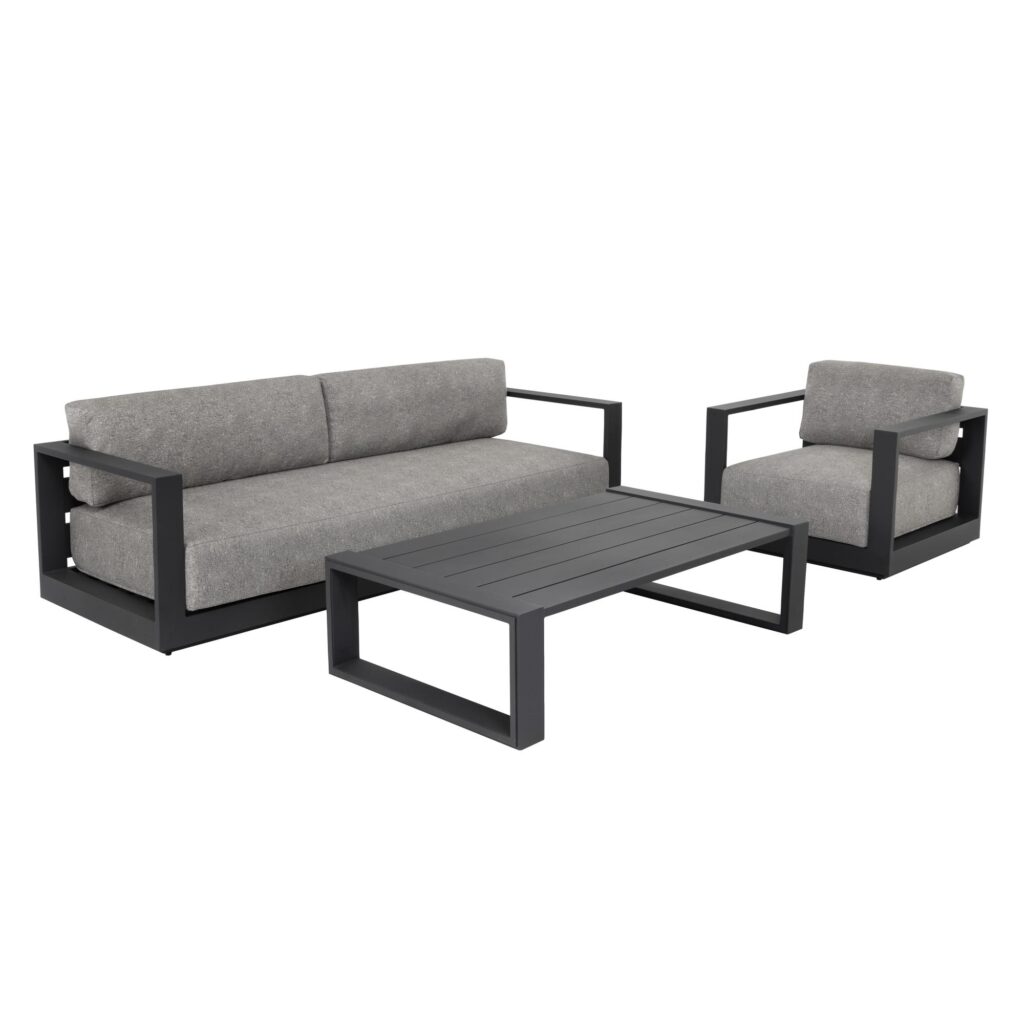 Tavira Armchair - Charcoal - Lanikai Salt And Pepper - Image 8