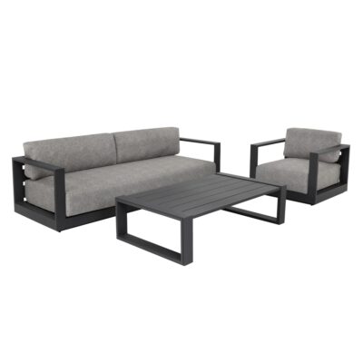 Tavira Armchair - Charcoal - Lanikai Salt And Pepper 109655 109655 TAVIRA LOUNGE CHAIR CHARCOAL LANIKAI SALT AND PEPPER 12