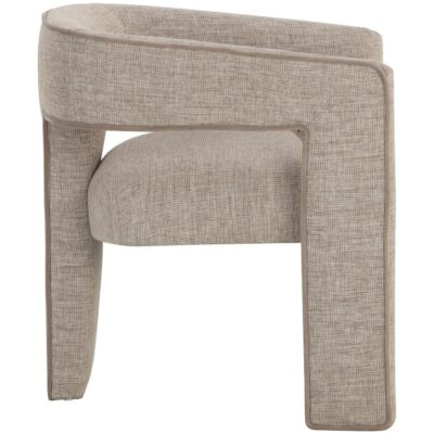 Krasner Dining Armchair - Rhapsody Sand 109718 109718 KRASNER DINING ARMCHAIR RHAPSODY SAND 2