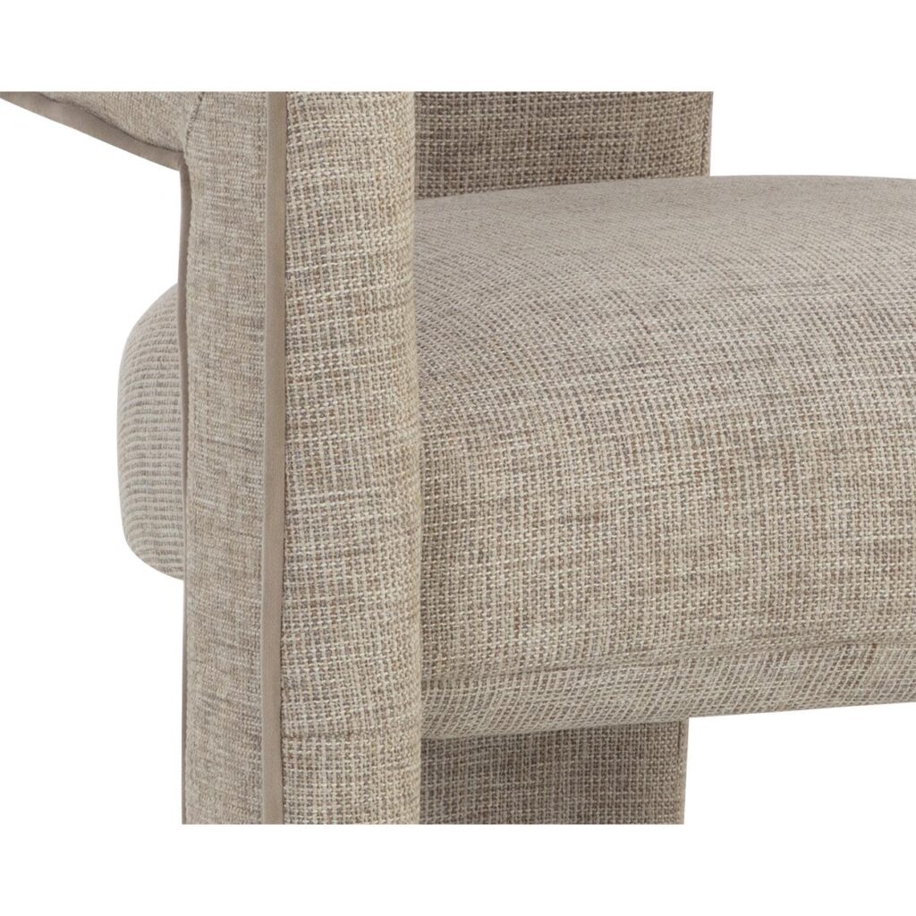 Krasner Dining Armchair - Rhapsody Sand - Image 6