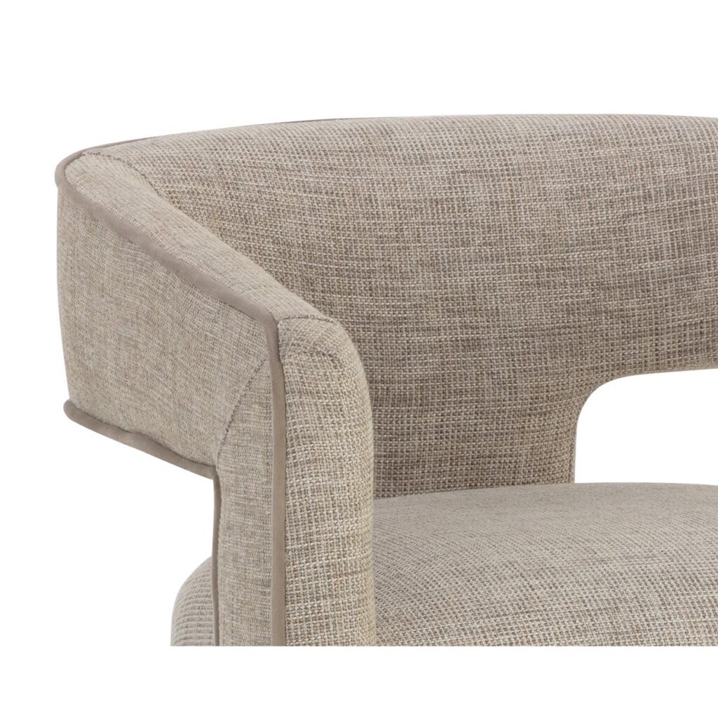 Krasner Dining Armchair - Rhapsody Sand - Image 7