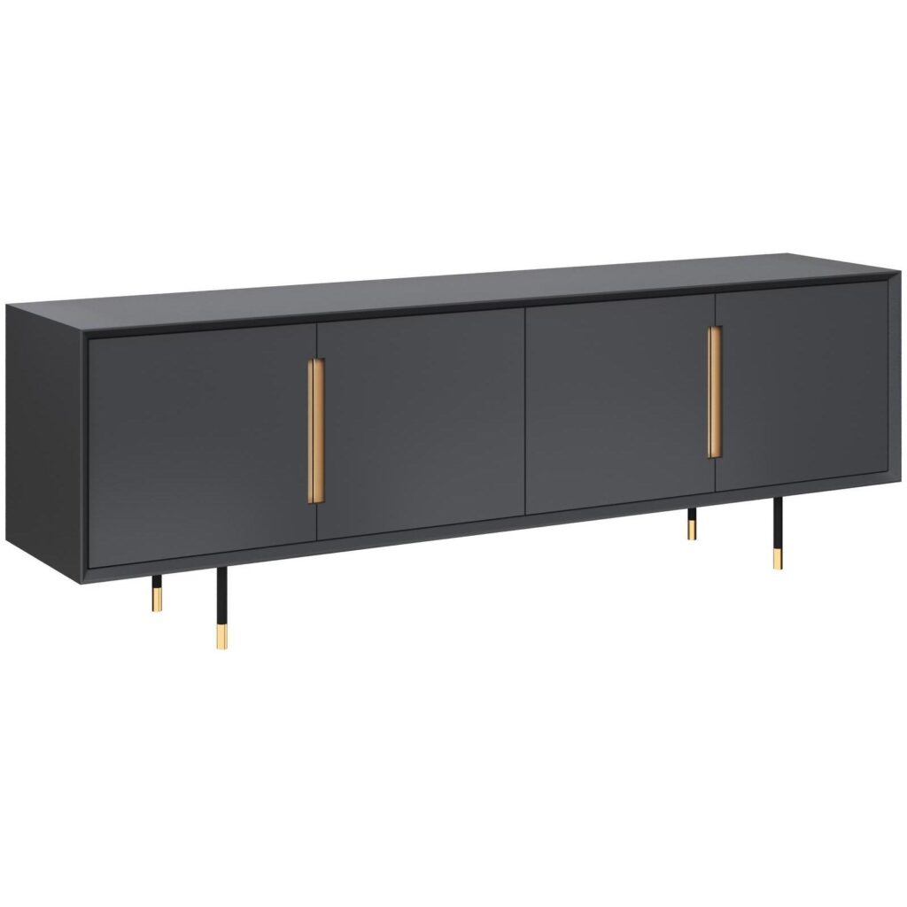 Danbury Media Console And Cabinet - Slate Navy