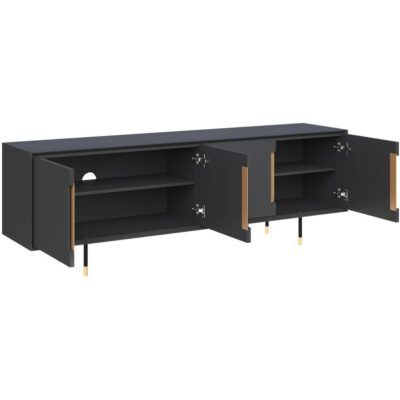 Danbury Media Console And Cabinet - Slate Navy 109761 109761 DANBURY MEDIA CONSOLE AND CABINET SLATE NAVY 2