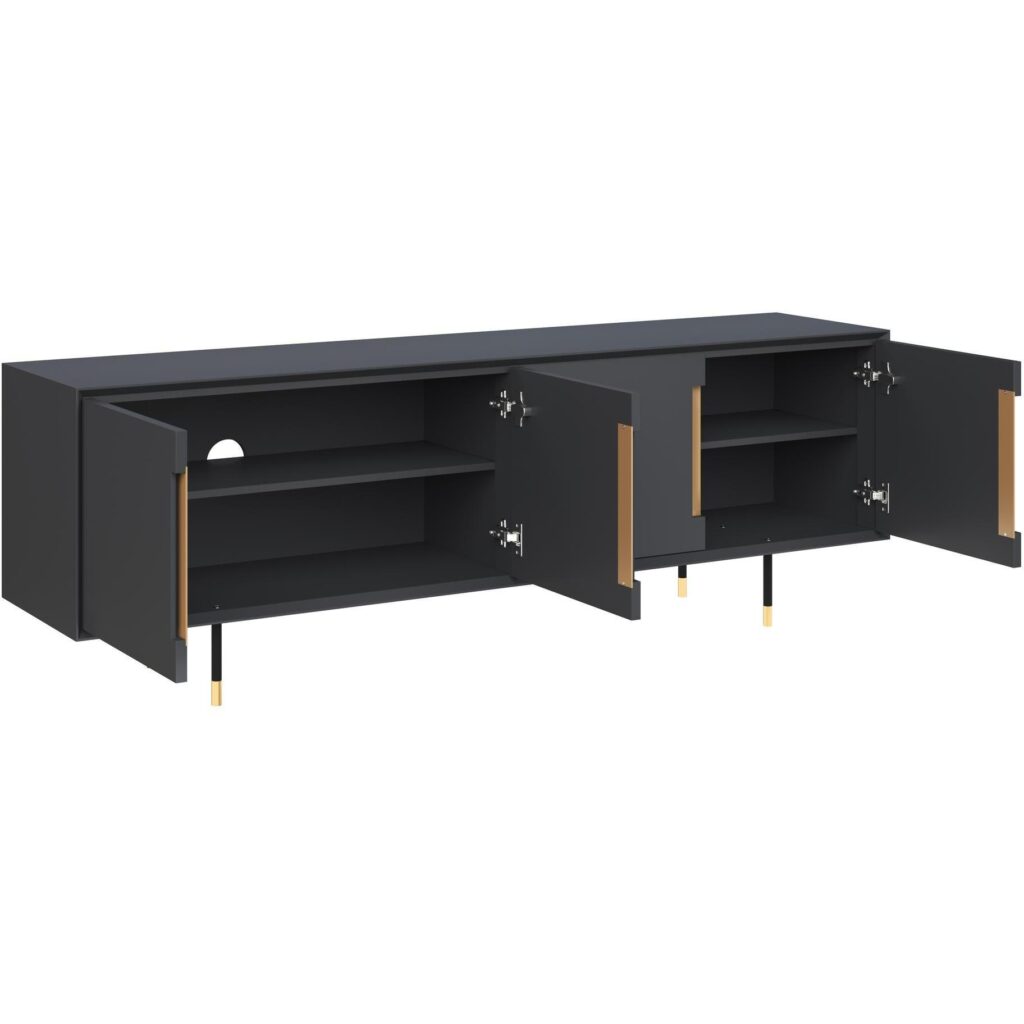 Danbury Media Console And Cabinet - Slate Navy - Image 3