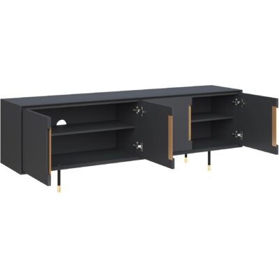 Danbury Media Console And Cabinet - Slate Navy 109761 109761 DANBURY MEDIA CONSOLE AND CABINET SLATE NAVY 3