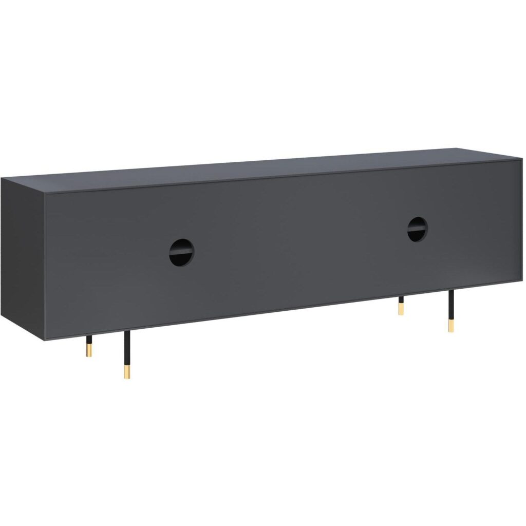 Danbury Media Console And Cabinet - Slate Navy - Image 4