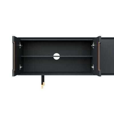 Danbury Media Console And Cabinet - Slate Navy 109761 109761 DANBURY MEDIA CONSOLE AND CABINET SLATE NAVY 8