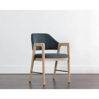 Milton Dining Armchair - Light Wash - Meg Dusty Teal 109809 109809 MILTON DINING ARMCHAIR LIGHT WASH MEG DUSTY TEAL 5