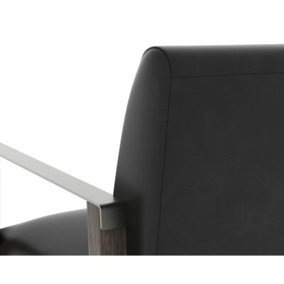 Earl Lounge Chair - Ash Grey - Brentwood Charcoal Leather 109856 109856 EARL LOUNGE CHAIR ASH GREY BRENTWOOD CHARCOAL LEATHER 8