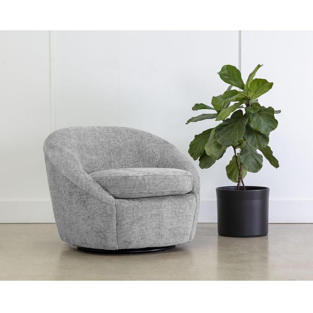 Bliss Swivel Lounge Chair - Husky Grey - Image 5