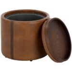 Borelli Storage Ottoman - Tobacco Tan / Autumn Chestnut 12 Borelli Storage Ottoman - Tobacco Tan / Autumn Chestnut 109905 109905 BORELLI STORAGE OTTOMAN TOBACCO TAN AUTUMN CHESTNUT 4