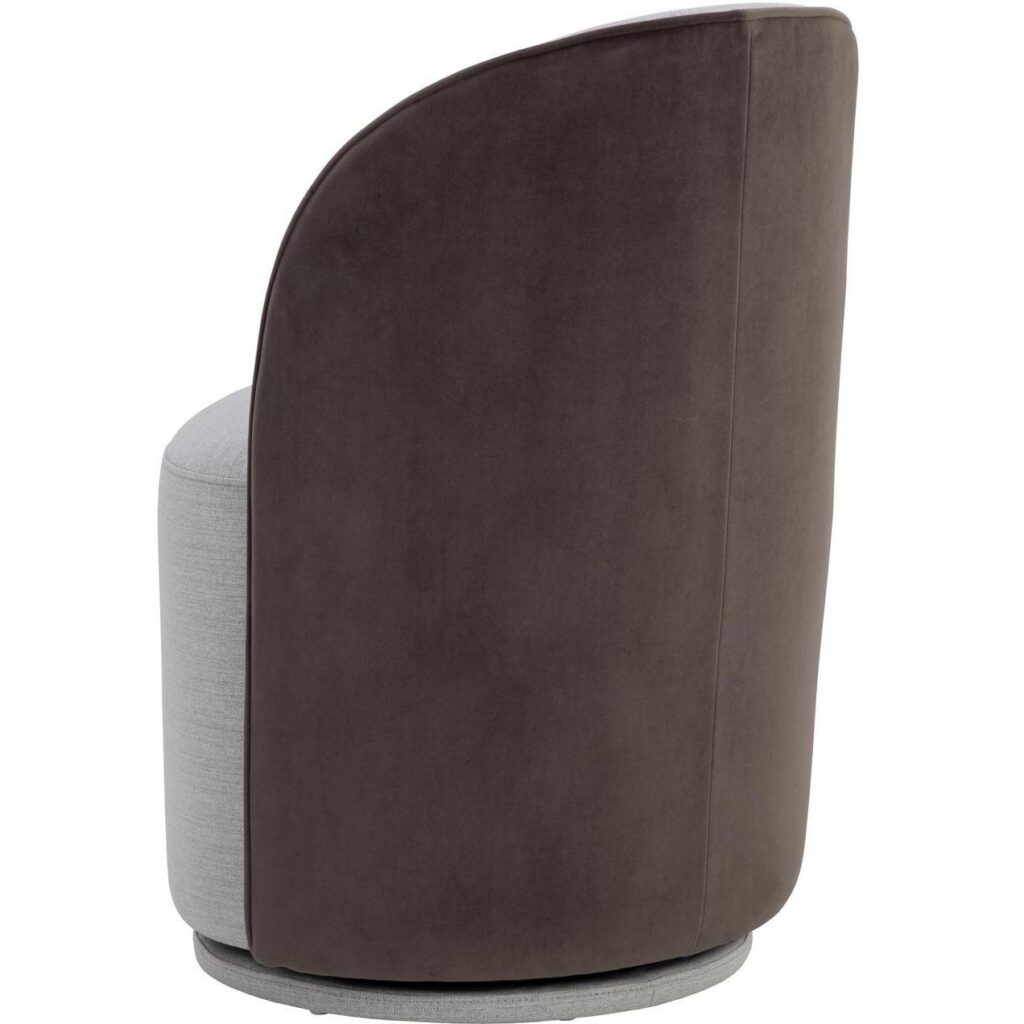 Cavoli Swivel Dining Chair - Mina Light Grey / Meg Ash - Image 4