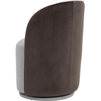 Cavoli Swivel Dining Chair - Mina Light Grey / Meg Ash 109914 109914 CAVOLI SWIVEL DINING CHAIR MINA LIGHT GREY MEG ASH 3