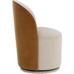 Cavoli Swivel Dining Chair - Meg Taupe / Meg Gold 109915 109915 CAVOLI SWIVEL DINING CHAIR MEG TAUPE MEG GOLD 2