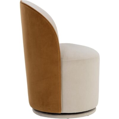 Cavoli Swivel Dining Chair - Meg Taupe / Meg Gold 109915 109915 CAVOLI SWIVEL DINING CHAIR MEG TAUPE MEG GOLD 2