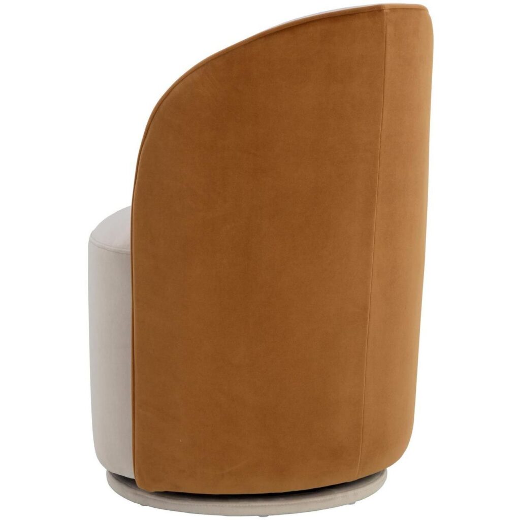 Cavoli Swivel Dining Chair - Meg Taupe / Meg Gold - Image 4