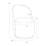 Cavoli Swivel Dining Chair - Effie Linen - Image 8