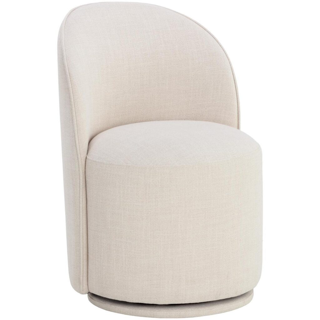 Cavoli Swivel Dining Chair - Effie Linen