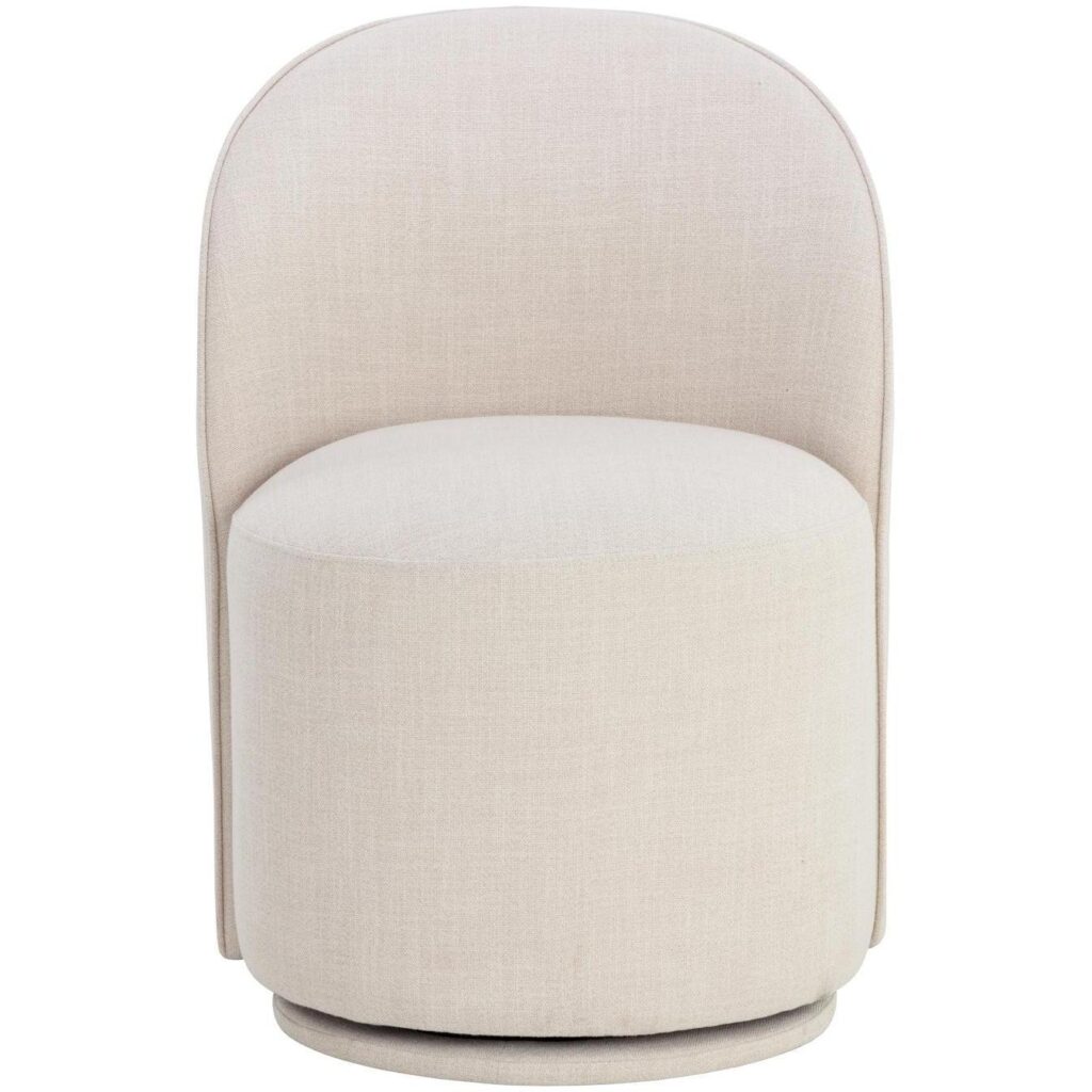 Cavoli Swivel Dining Chair - Effie Linen - Image 2