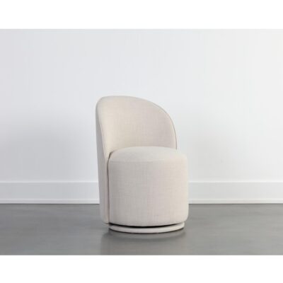 Cavoli Swivel Dining Chair - Effie Linen 109916 109916 CAVOLI SWIVEL DINING CHAIR EFFIE LINEN 5