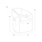 Lloret Wheeled Dining Armchair - Danny Iceberg - Image 9
