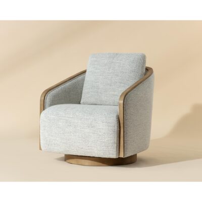 Tasia Swivel Lounge Chair - Merino Cotton