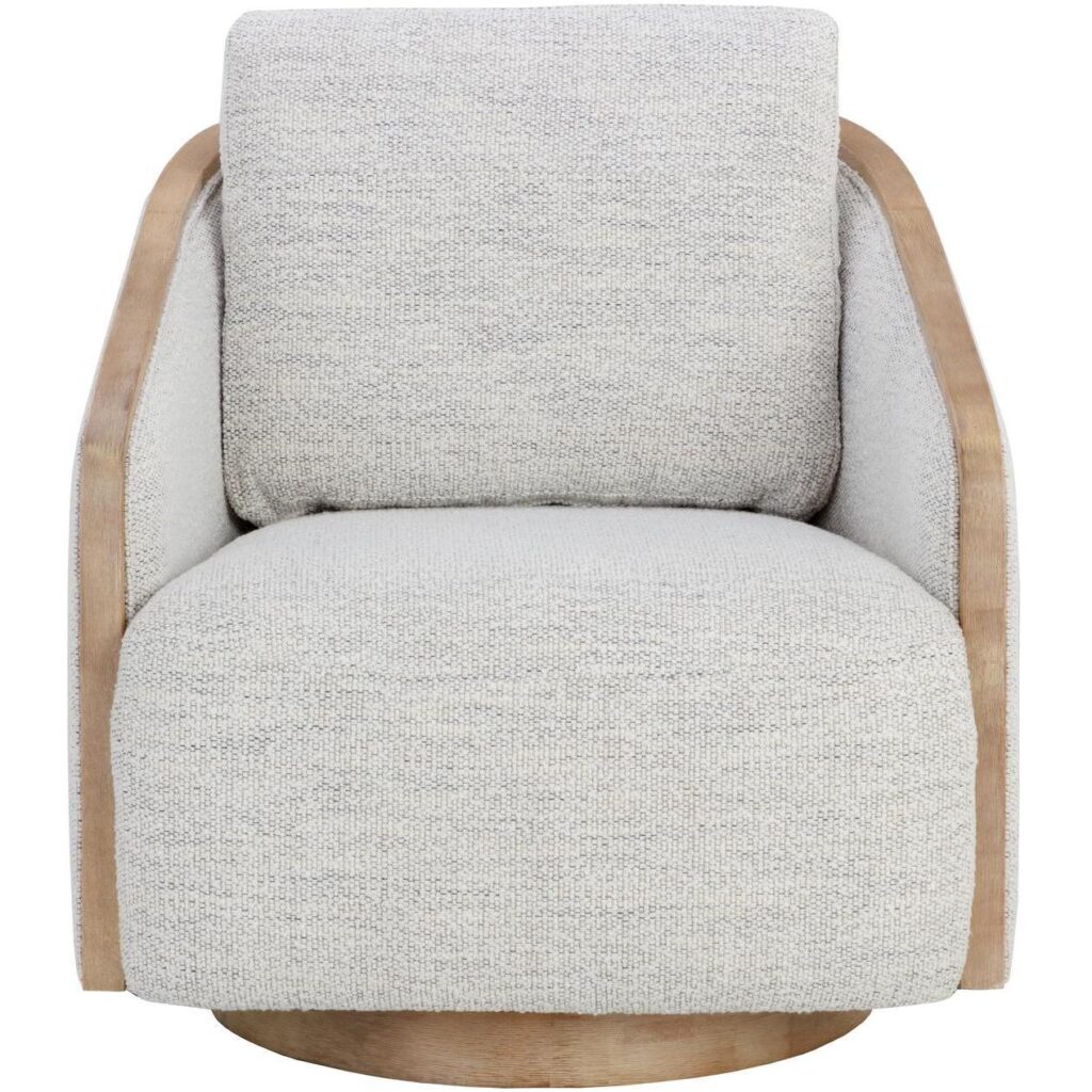 Tasia Swivel Lounge Chair - Merino Cotton - Image 2