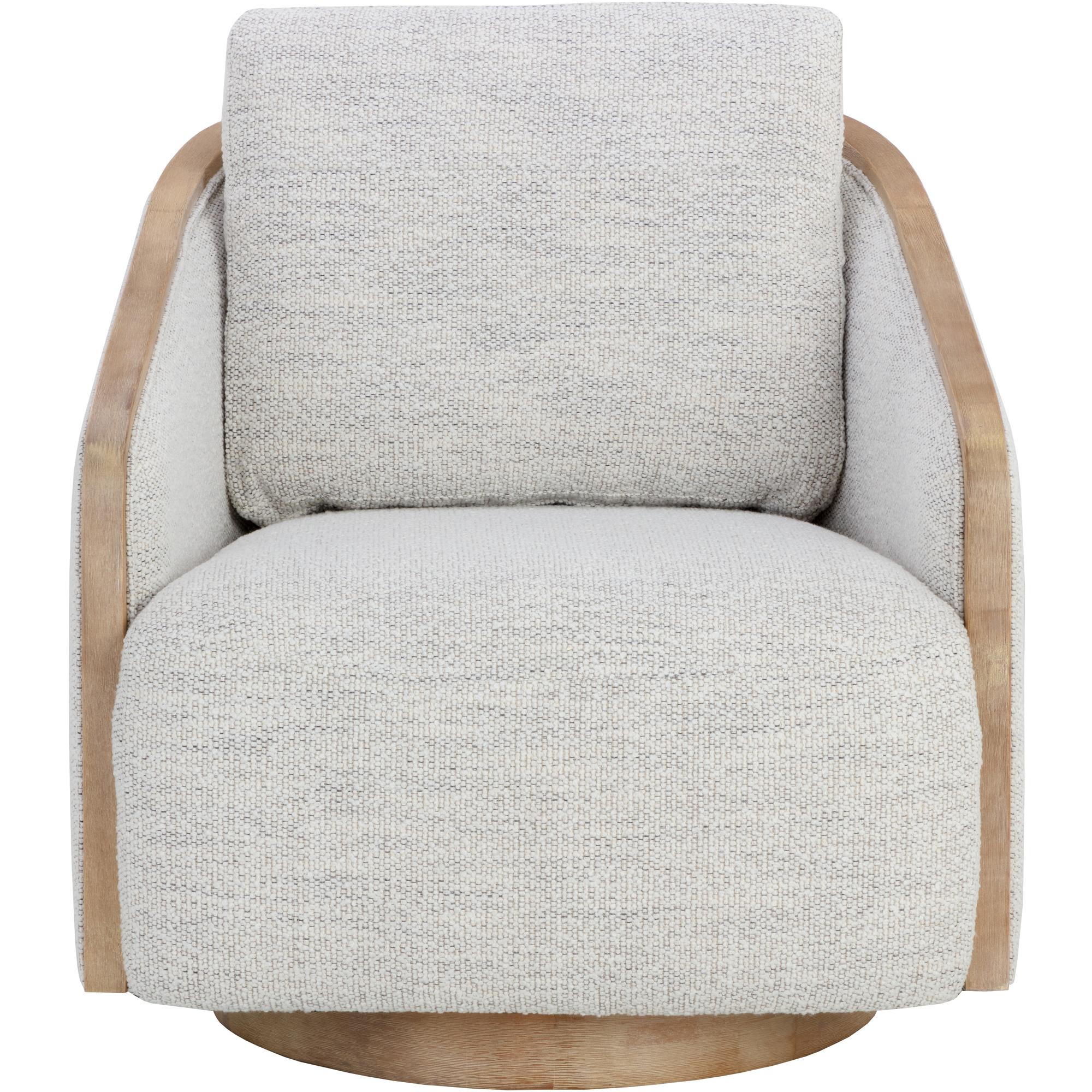 Tasia Swivel Lounge Chair - Merino Cotton 2 Tasia Swivel Lounge Chair - Merino Cotton - Image 2