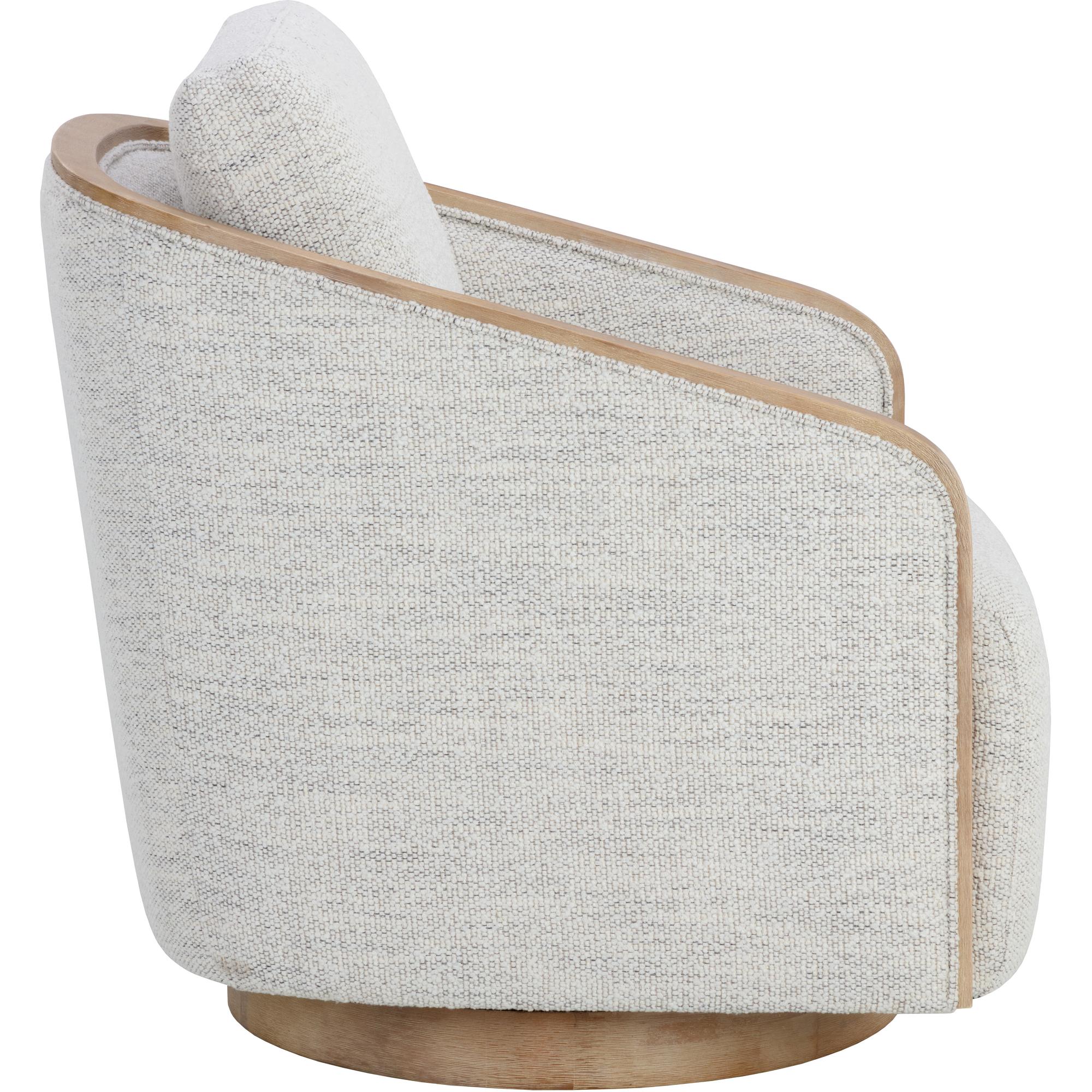 Tasia Swivel Lounge Chair - Merino Cotton 3 Tasia Swivel Lounge Chair - Merino Cotton - Image 3